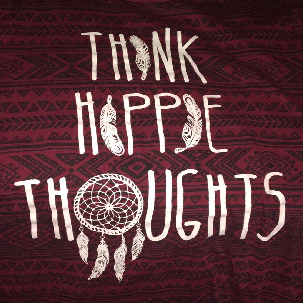 Hippie maroon t-shirt